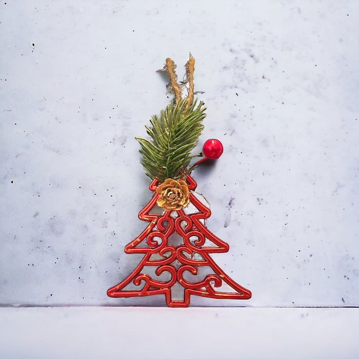 Christmas Decoration Tree (9cm) Plastic (set of 6)